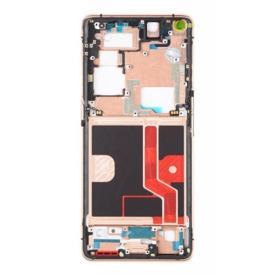 Lcd Frame Middle Chassis For Oppo Find X2 Pro Orange By - Maxbhi Com