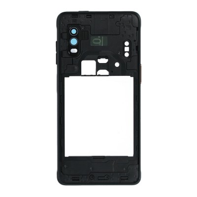 Lcd Frame Middle Chassis For Samsung Galaxy Xcover Pro Black By - Maxbhi Com