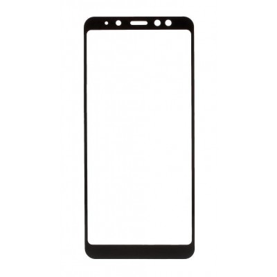 Replacement Front Glass For Samsung Galaxy A8 Plus 2018 Black By - Maxbhi Com