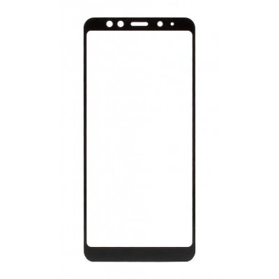 Replacement Front Glass For Samsung Galaxy A8 Plus 2018 Black By - Maxbhi Com