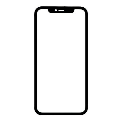 Replacement Front Glass For Apple Iphone 11 Black By - Maxbhi Com