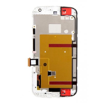 Lcd With Touch Screen For Motorola Moto G2 8gb White By - Maxbhi Com