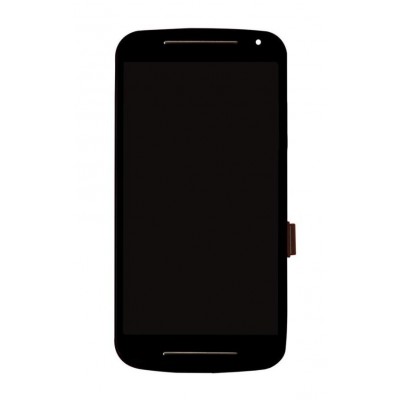 Lcd With Touch Screen For Motorola Moto G2 Black By - Maxbhi Com