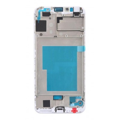 Lcd Frame Middle Chassis For Huawei Y6 2018 White By - Maxbhi Com