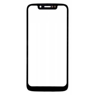Replacement Front Glass For Motorola Moto G7 Play Black By - Maxbhi Com