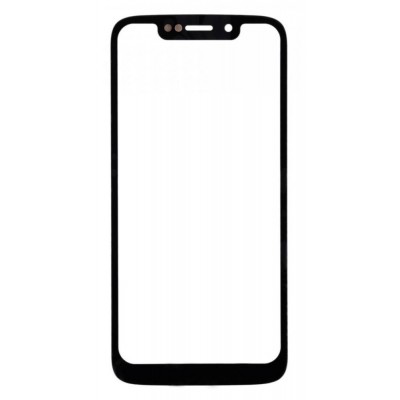 Replacement Front Glass For Motorola Moto G7 Play Black By - Maxbhi Com