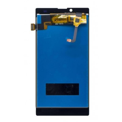 Lcd With Touch Screen For Yu Yuphoria Black Silver By - Maxbhi Com