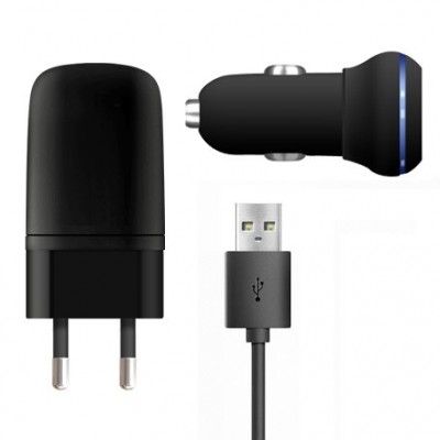 3 in 1 Charging Kit for Samsung I9500 Galaxy S4 with USB Wall Charger, Car Charger & USB Data Cable