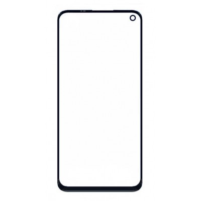 Replacement Front Glass For Realme 7 Black By - Maxbhi Com