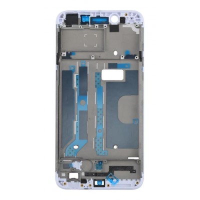Lcd Frame Middle Chassis For Oppo F3 White By - Maxbhi Com