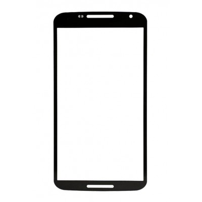 Replacement Front Glass For Motorola Nexus 6 Black By - Maxbhi Com
