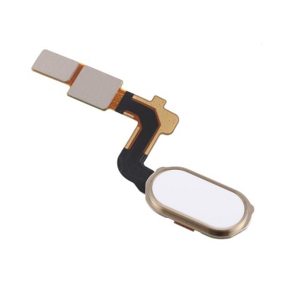 Fingerprint Sensor Flex Cable For Oppo A57 White By - Maxbhi Com