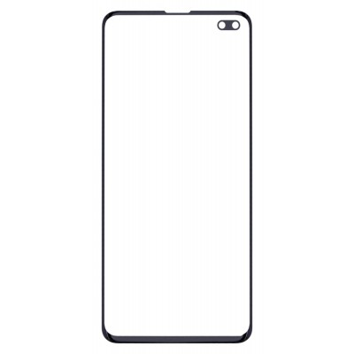 Replacement Front Glass For Samsung Galaxy S10 Plus Black By - Maxbhi Com