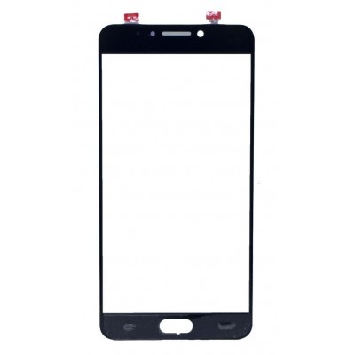 Replacement Front Glass For Samsung Galaxy C7 Pro Black By - Maxbhi Com