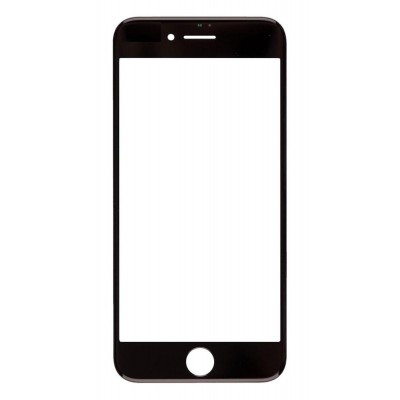 Replacement Front Glass For Apple Iphone 8 Black By - Maxbhi Com