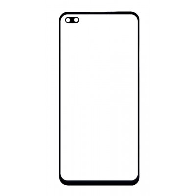 Replacement Front Glass For Realme X3 Superzoom Black By - Maxbhi Com