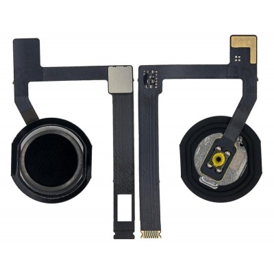 Home Button Complete for Apple iPad 5 Mini 2019 Black - Outer Plastic with Inner Flex