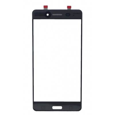 Replacement Front Glass For Nokia 6 Black By - Maxbhi Com