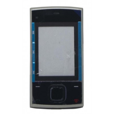 Full Body Housing For Nokia X3 Blue Silver - Maxbhi Com