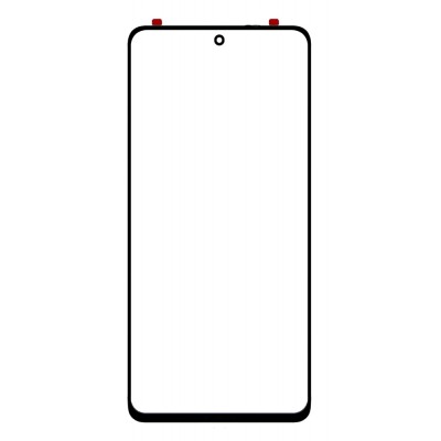 Replacement Front Glass For Xiaomi Mi 10i 5g Black By - Maxbhi Com