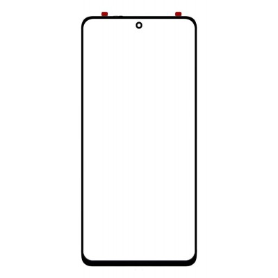 Replacement Front Glass For Xiaomi Mi 10i 5g Black By - Maxbhi Com
