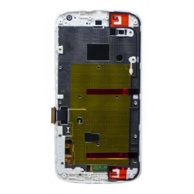 Lcd With Touch Screen For Motorola Moto G2 Dual Sim White By - Maxbhi Com