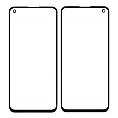 Replacement Front Glass For Oppo Reno7 5g Black By - Maxbhi Com