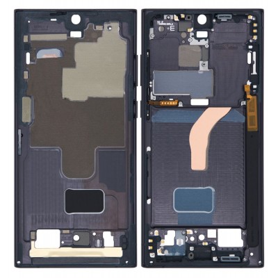 Lcd Frame Middle Chassis For Samsung Galaxy S22 Ultra 5g Black By - Maxbhi Com