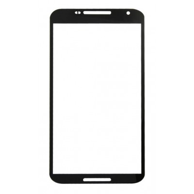 Replacement Front Glass For Google Nexus 6 64gb Black By - Maxbhi Com