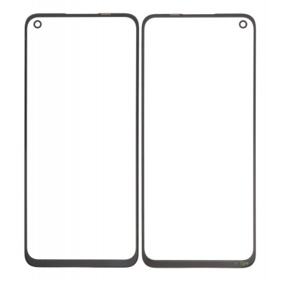Replacement Front Glass For Oppo A76 Black By - Maxbhi Com