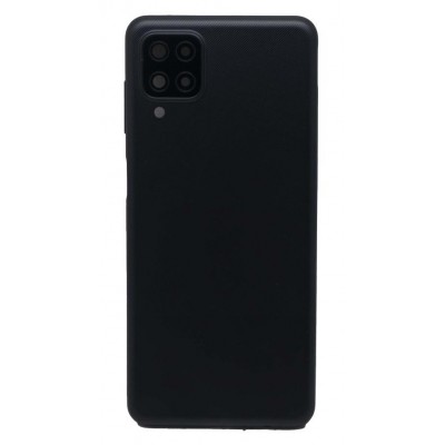 Back Panel Cover For Samsung Galaxy A12 Black - Maxbhi Com