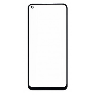 Replacement Front Glass For Oppo A54 Black By - Maxbhi Com
