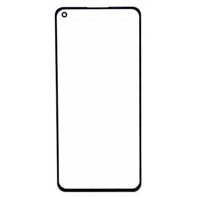 Replacement Front Glass For Realme X7 Pro Black By - Maxbhi Com