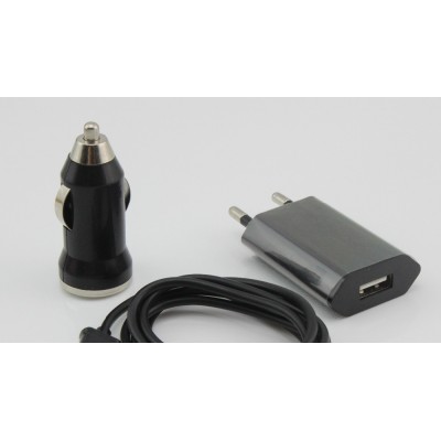 3 in 1 Charging Kit for Samsung S3650 Corby Genio Touch with USB Wall Charger, Car Charger & USB Data Cable
