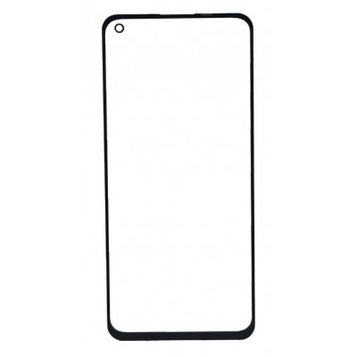 Replacement Front Glass For Oppo Reno6 5g Black By - Maxbhi Com
