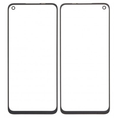 Replacement Front Glass For Realme 9 Black By - Maxbhi Com