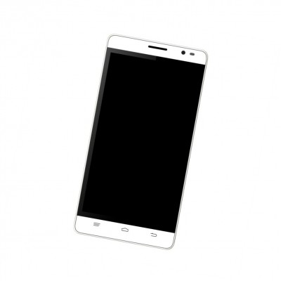 Lcd Frame Middle Chassis For Intex Aqua Slice Ii White By - Maxbhi Com