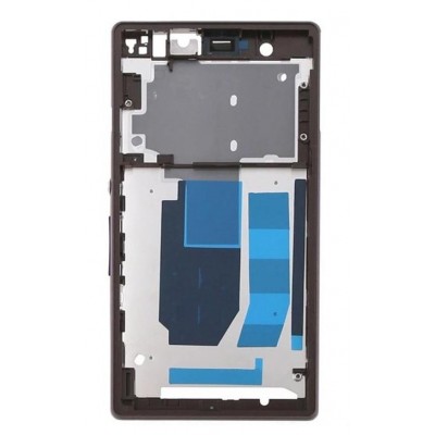 Lcd Frame Middle Chassis For Sony Xperia Z L36h C6603 Black By - Maxbhi Com