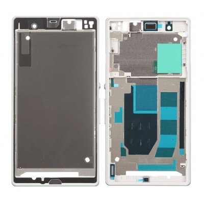 Lcd Frame Middle Chassis For Sony Xperia Z L36h C6603 White By - Maxbhi Com