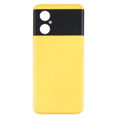 Back Panel Cover For Xiaomi Poco M4 5g Yellow - Maxbhi Com