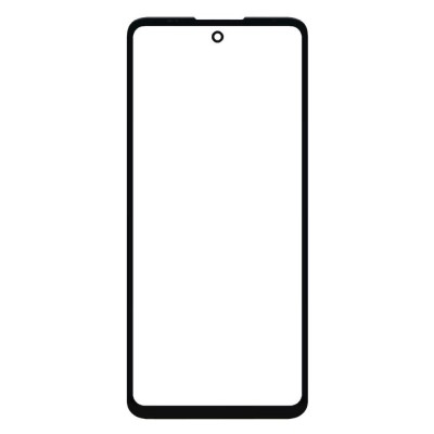 Replacement Front Glass For Motorola Moto G60 Black By - Maxbhi Com