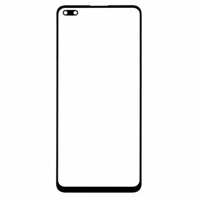 Replacement Front Glass For Infinix Zero 8 Black By - Maxbhi Com