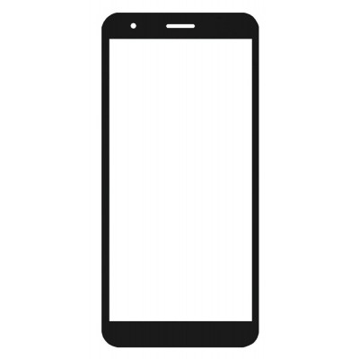 Replacement Front Glass For Itel A27 Black By - Maxbhi Com