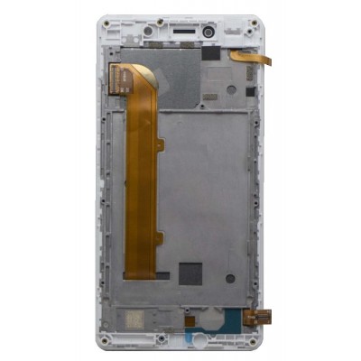 Lcd With Touch Screen For Spice F302 White By - Maxbhi Com