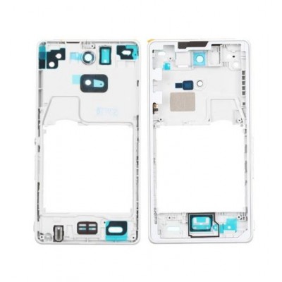 Lcd Frame Middle Chassis For Sony Xperia Zr White By - Maxbhi Com