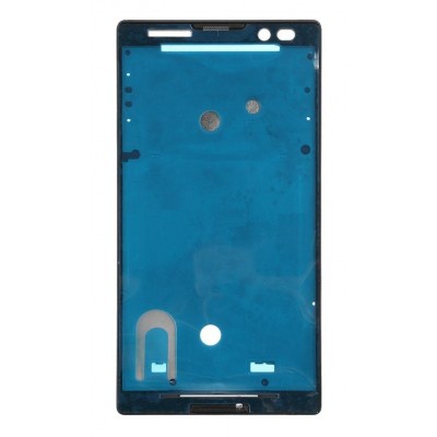 Lcd Frame Middle Chassis For Sony Ericsson Xperia C C2304 Black By - Maxbhi Com