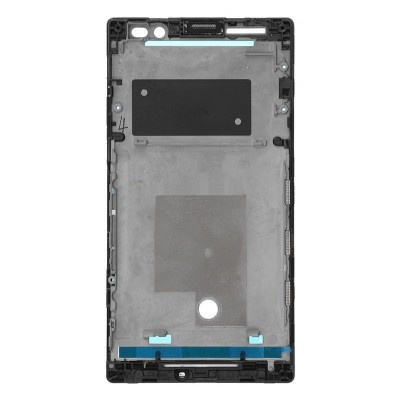 Lcd Frame Middle Chassis For Sony Ericsson Xperia C C2304 Black By - Maxbhi Com
