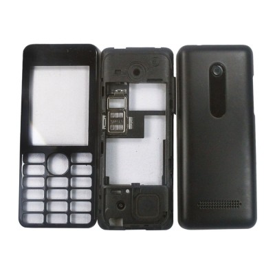 Full Body Housing For Nokia 206 Dual Sim Rm872 Black - Maxbhi Com