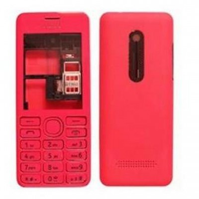 Full Body Housing For Nokia 206 Dual Sim Rm872 Magenta - Maxbhi.com