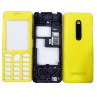 Full Body Housing For Nokia 206 Dual Sim Rm872 Yellow - Maxbhi.com